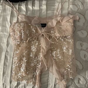 Zara Sequin Top
